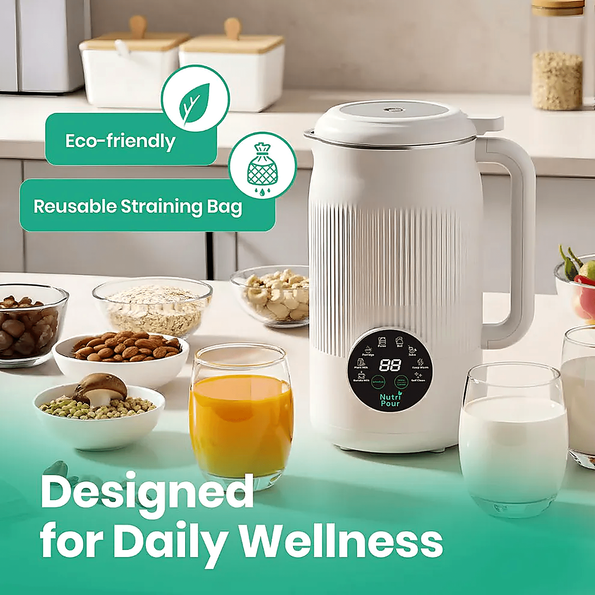 NutriPour - The 8-in-1 Multifunction Nut Milk & Juice Maker